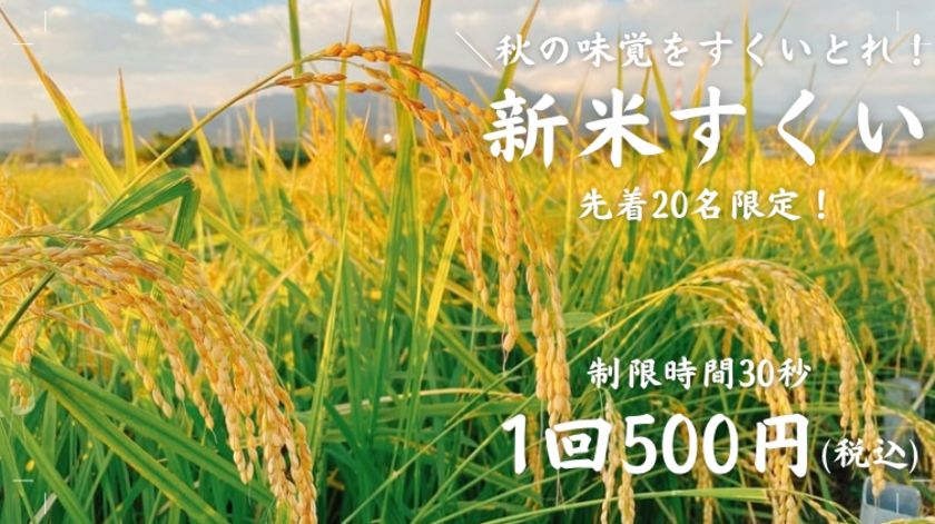 <静岡・沼津>サービスエリアでワクワク秋の味覚イベント! \秋の味覚をすくい取れ!「新米すくいイベント」 10月18日・19日開催/