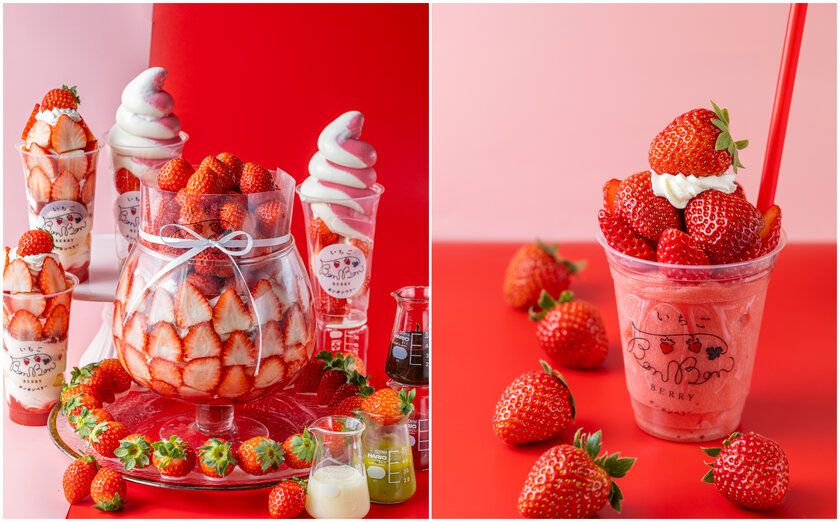 【3/1(日)から】ビル一棟まるごといちごスイーツ専門店より 人気のごろごろいちごメニューにいちごスムージーが新登場！